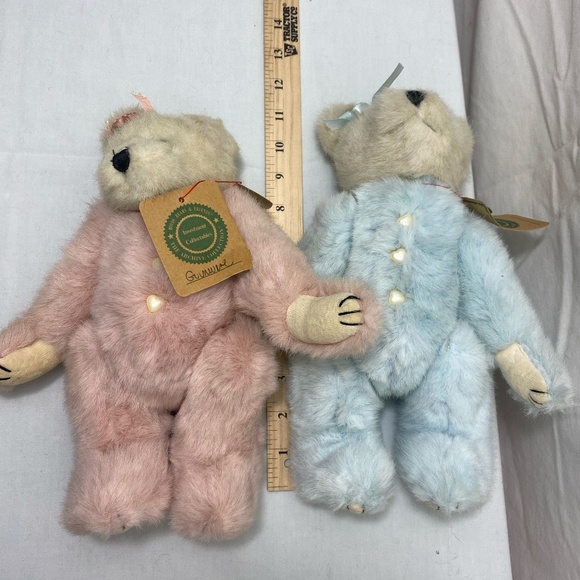 Blue and Pink Ultra Soft Plush Boyds Bears -The Archive Collection Genevieve - Picture 9 of 9